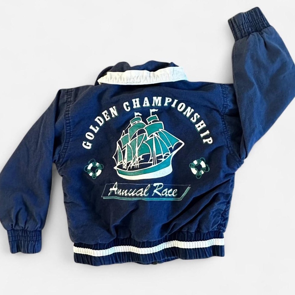 Navy and white vintage French Toast jacket jacket 
Says size 4 (smaller)